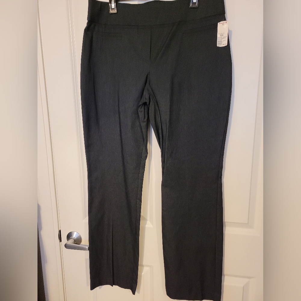 Womens Apt 9 Dark Gray  Causal Dress Pants